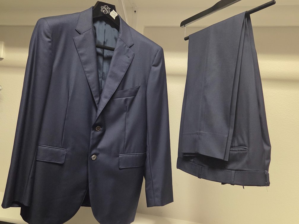 Michel's Bespoke 44R Navy Suit