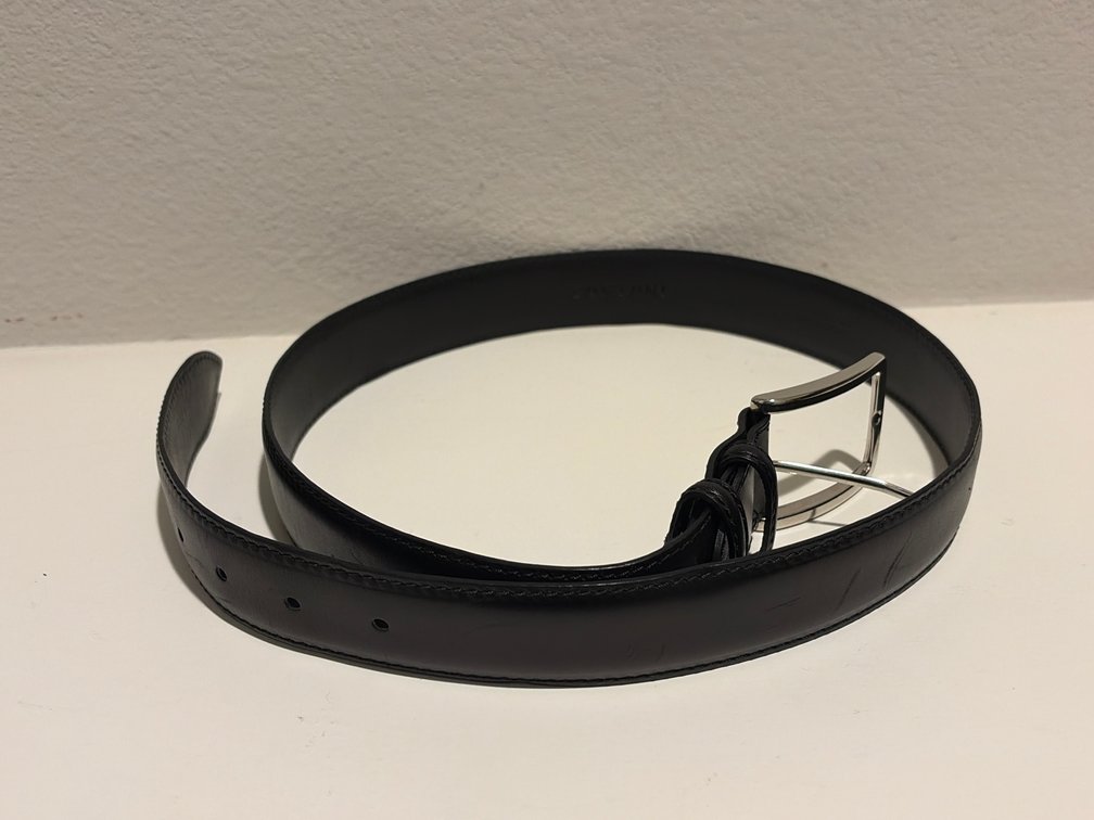 Bontoni 34 black dress belt made in Italy
