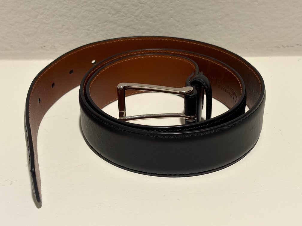 Santoni 34 black Italy designer belt
