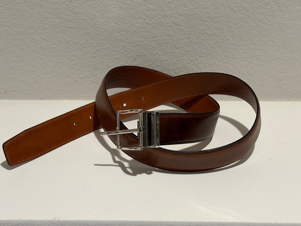 Santoni brown Italy belt 34