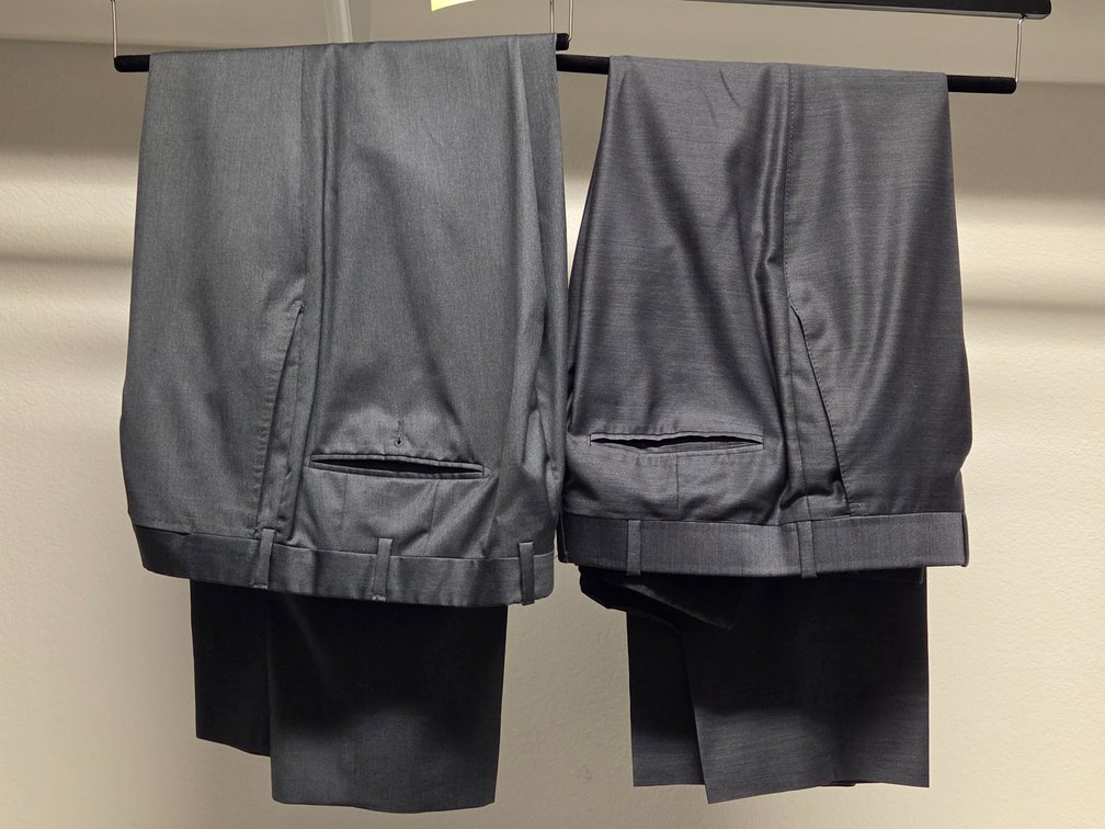 2 pairs of custom 34x32 luxury dress slacks