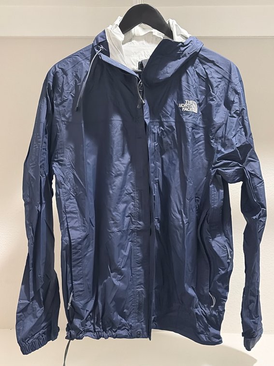 Northface large navy blue raincoat