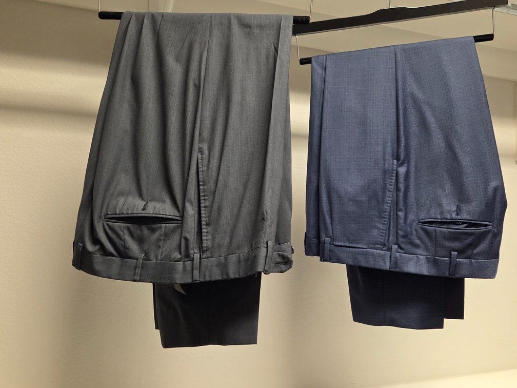 2 pairs of 32x32 custom Zegna luxury trousers