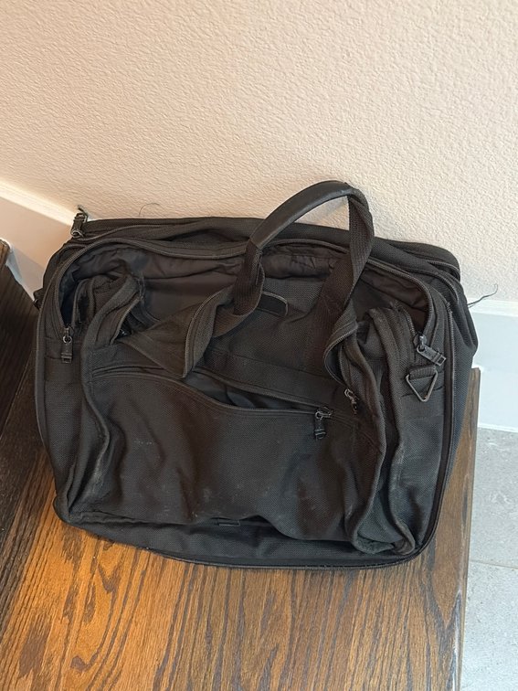TUMI Black nylon satchel