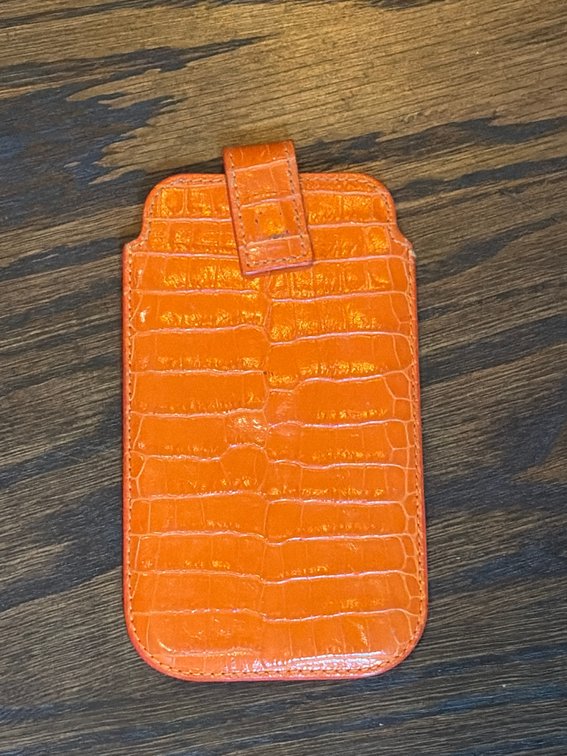 Orange crocodile phone case