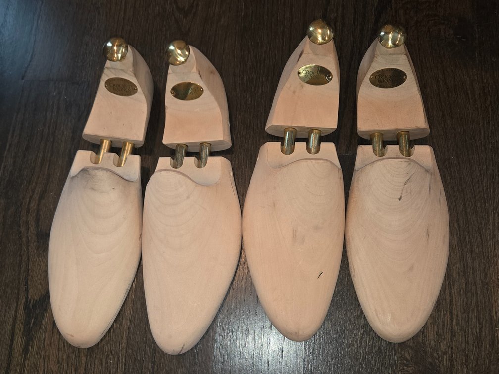 2 pairs Crockett & Jones adjustable wooden shoe trees