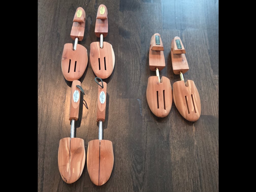 3 pairs adjustable wooden shoe trees
