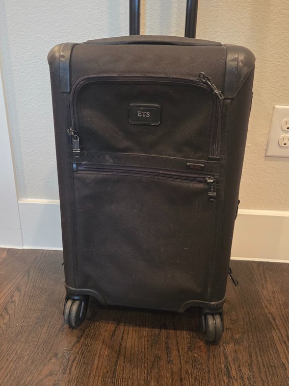 TUMI Alpha 2 travel case monogrammed with ETS