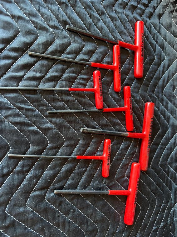 Craftsman hex key set with T handles