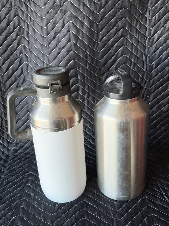 Yeti half gallon and Stanley half gallon stainless insulated jugs