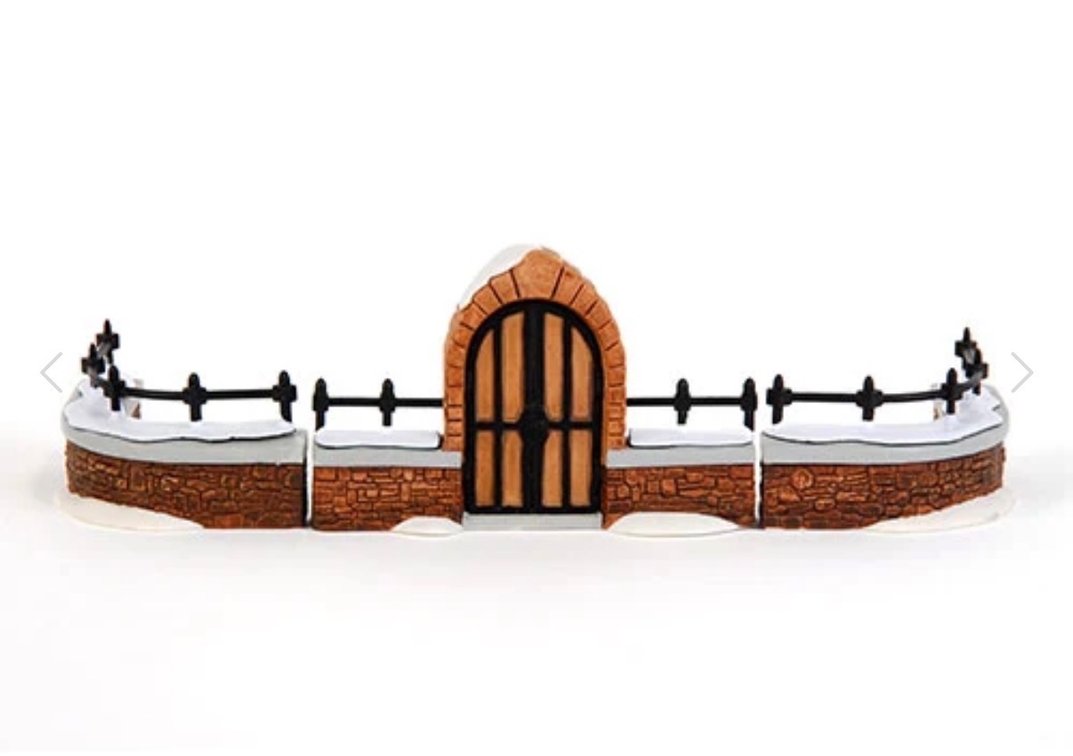 Heritage Village Collection, “Churchyard Gate and Fence” set of 3
