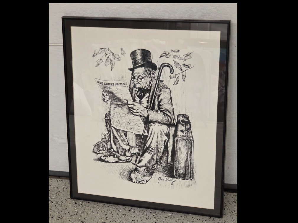 Jim Daly's "Hobo Reading Wall Street Journal"