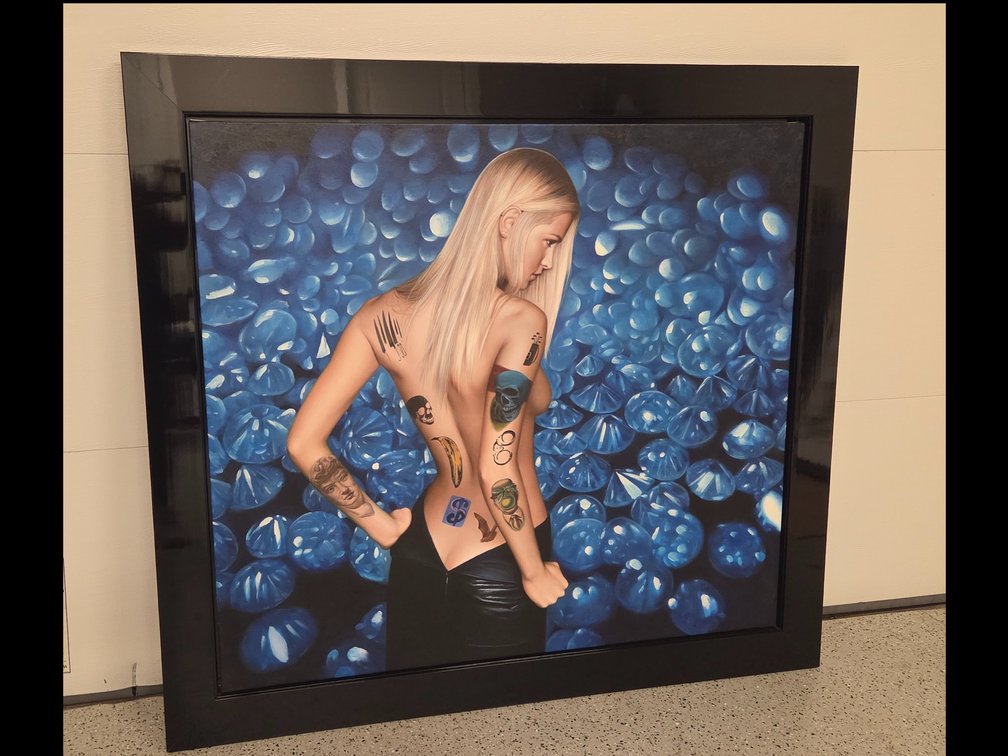 Original Hand Painted Tattooed Woman