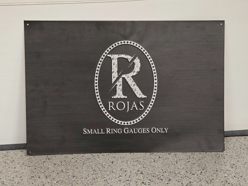 27" x 18" Rojas Cigars Metal Sign