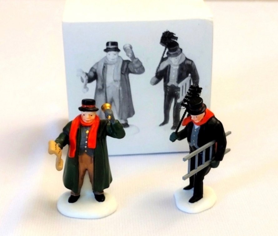 Dept 56 Town Crier & Chimney Sweep Set/2 Heritage Village Collection