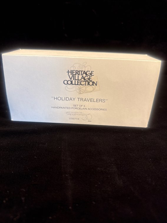 Department 56 Heritage Village Collection "Holiday Travelers" set, item number 5571-9