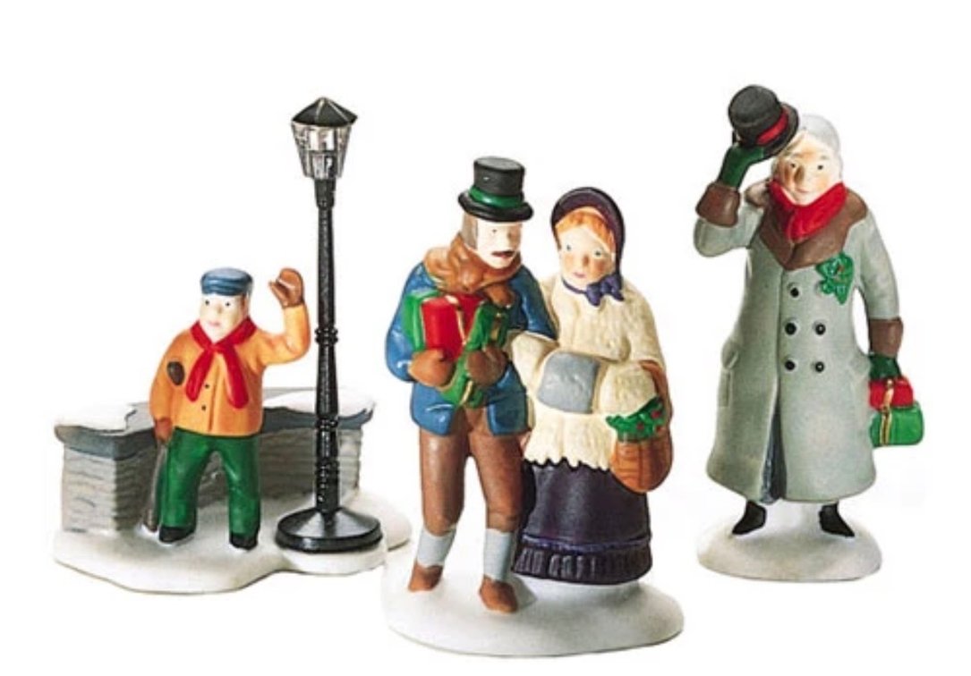 Department 56 Heritage Village Collection accessory set titled "A Christmas Carol Morning" (#5588-3)