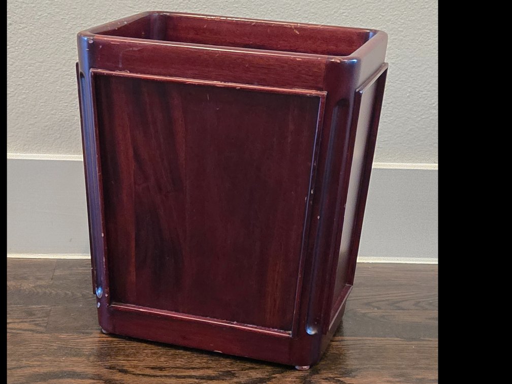 Wooden Trash Bin