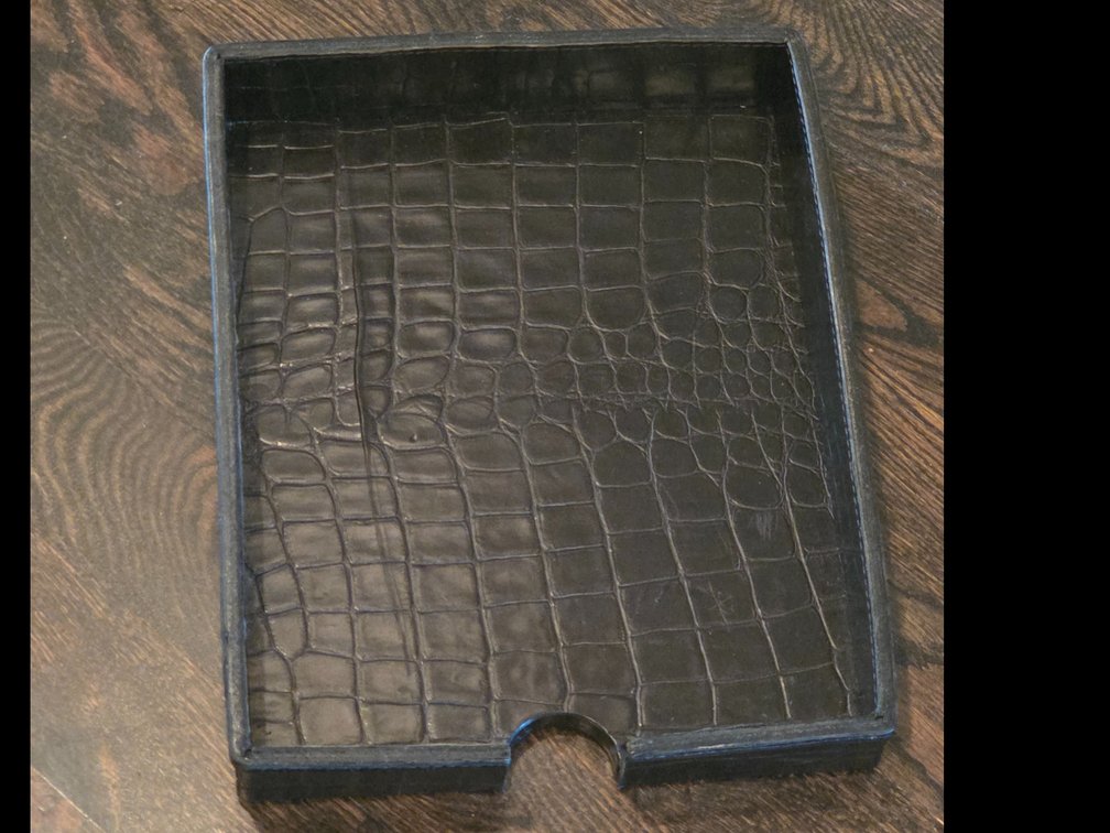 Ralph Lauren Home Southwark Alligator Paper tray