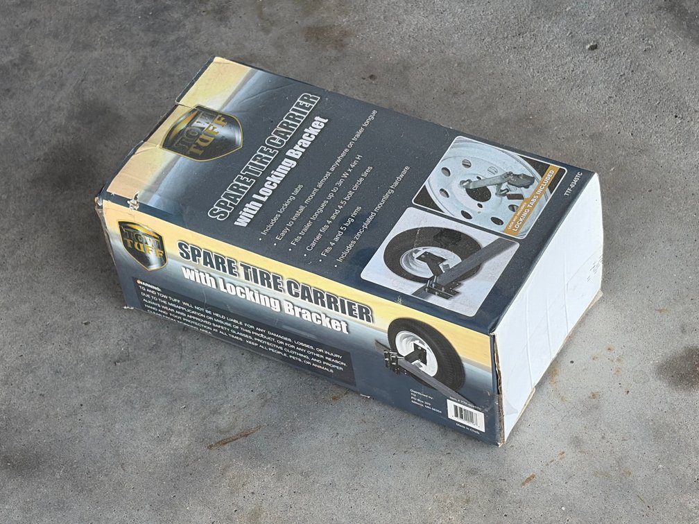 Tow Tuff Spare tire carrier with locking bracket