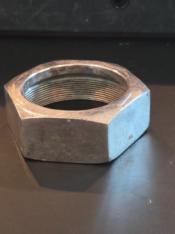 Vintage Ralph Lauren Silver Hex Nut Paper Weight