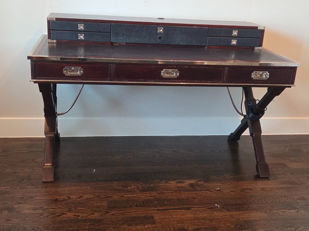 Ralph Lauren Mahogany Campaign Style Desk