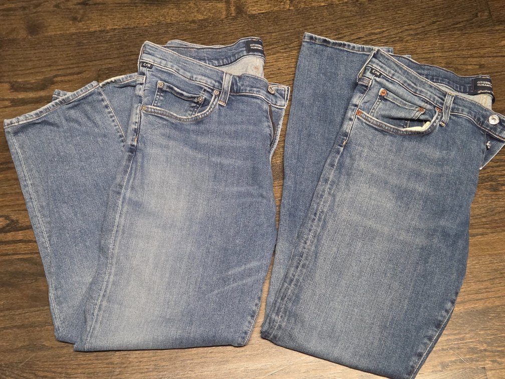 2 pairs Citizens of Humanity size 34 jeans