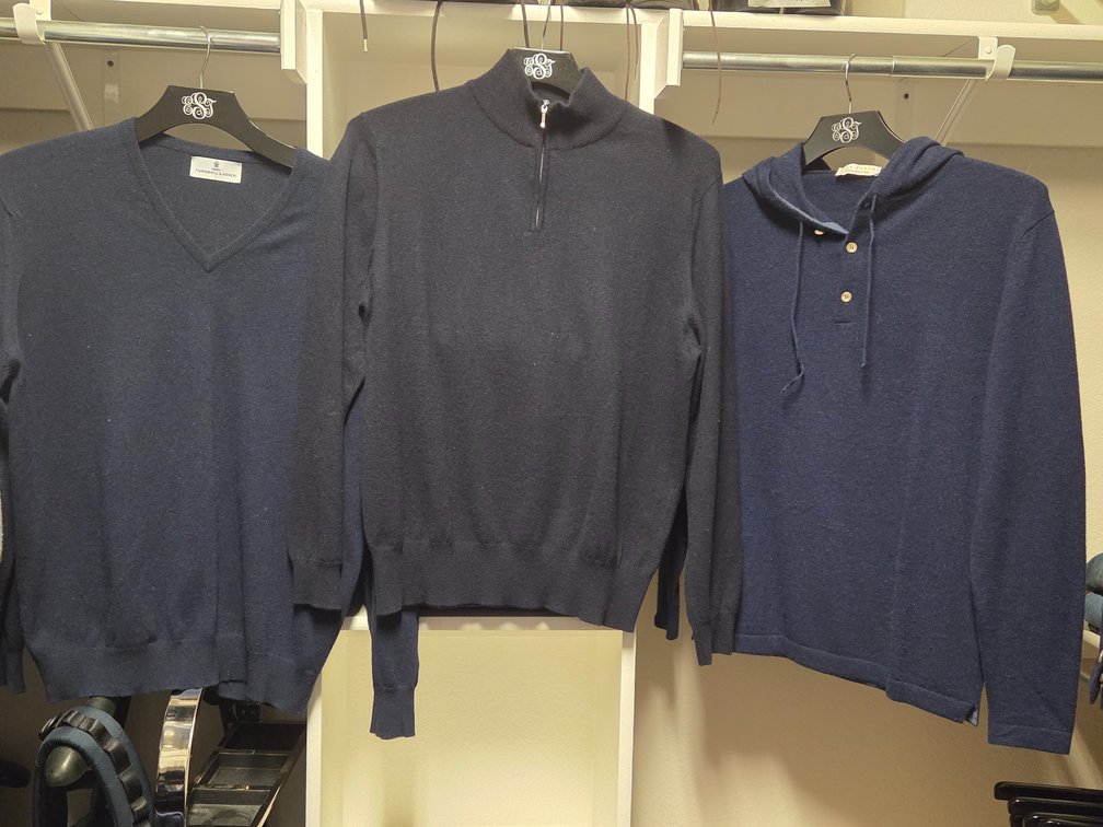 3 size L Pure Cashmere Sweaters