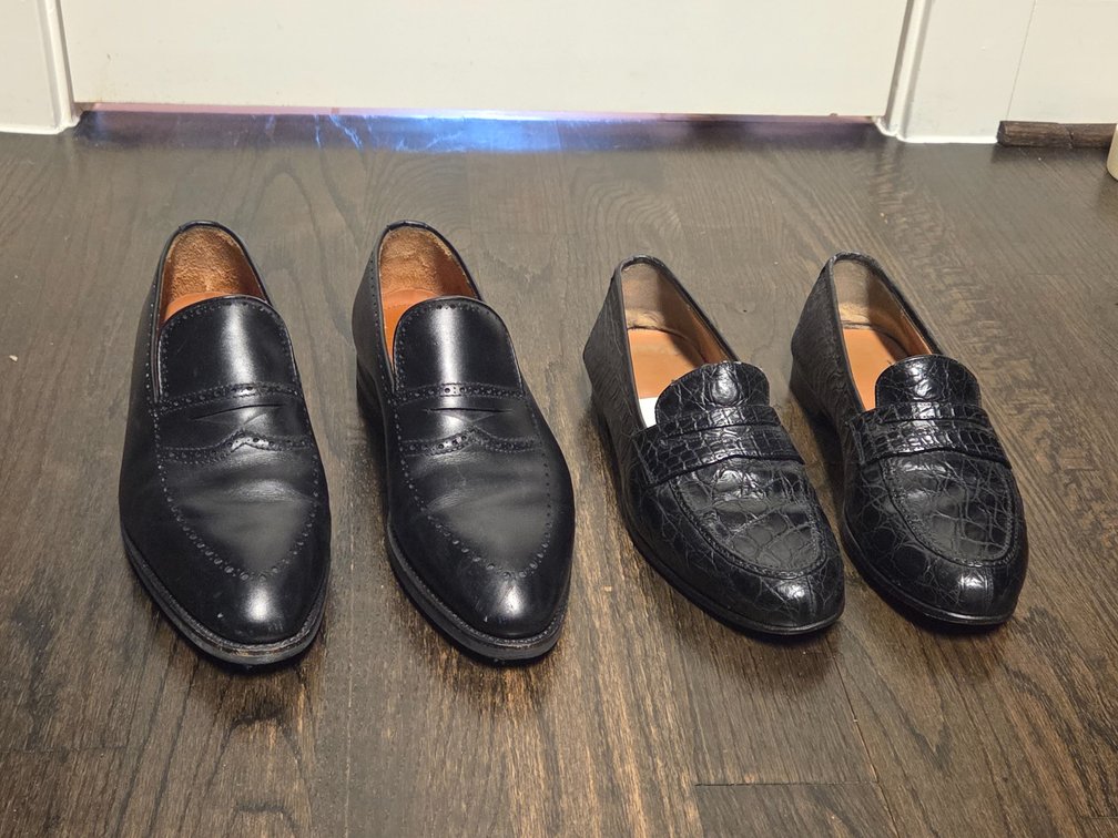 2 pairs Men's size 10 penny loafers