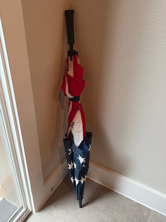 Haas-Jordan American flag golf umbrella