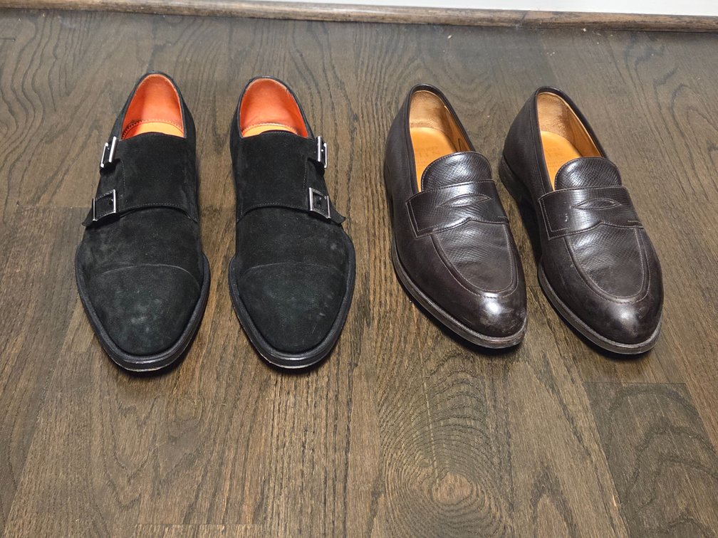 2 pairs Size 9.5 Men's Dress Shoes