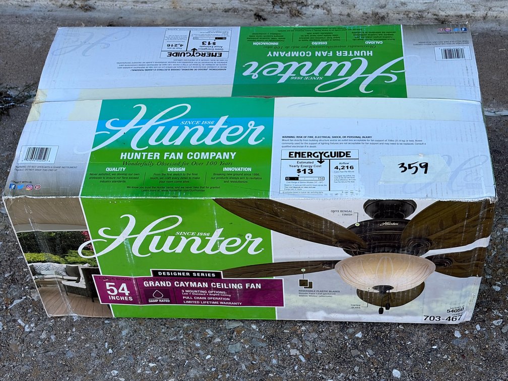 Hunter Grand Cayman 54 inch ceiling fan