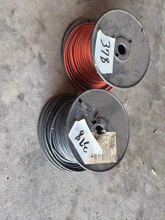 Two rolls of electric wire