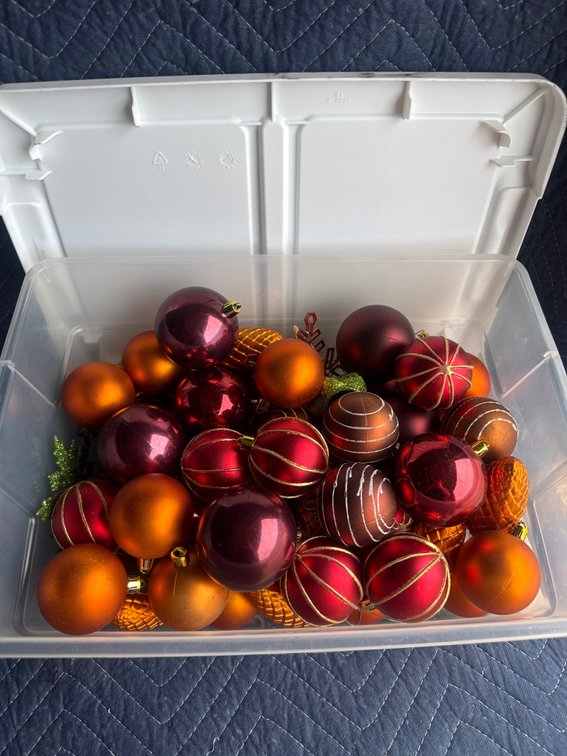 Orange and red ornaments