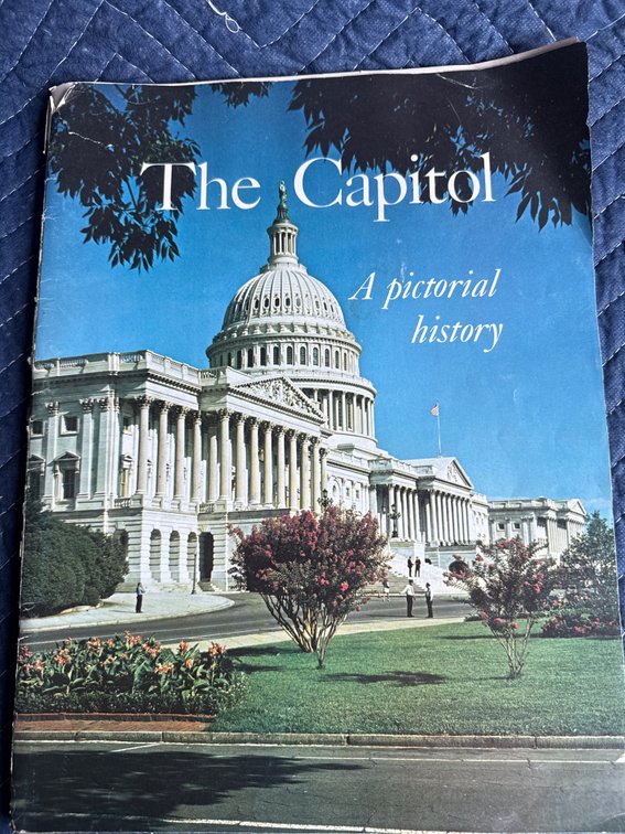 The Capitol: A Pictorial History of the Capitol and of the Congress," a vintage, magazine-style softcover book. This specific cover design corresponds to the Sixth Edition, published in 1973 by the U.S. Government Printing Office.