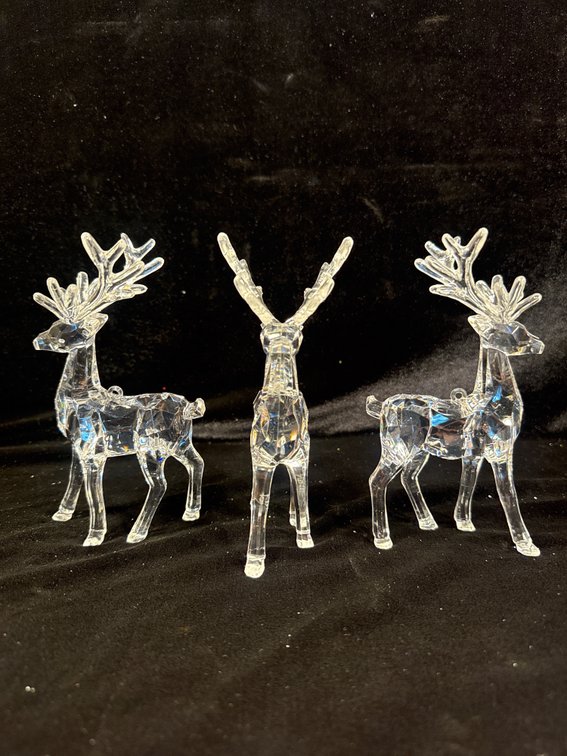 Glass deer ornaments