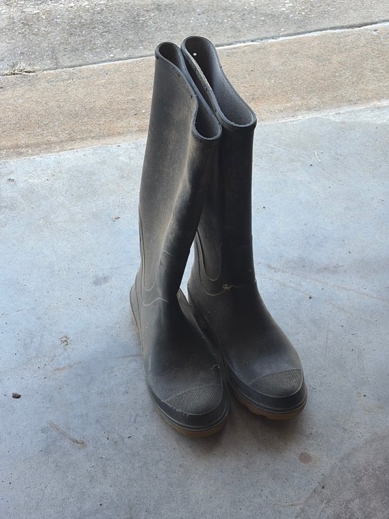 Steel shank size 8 rubber boots