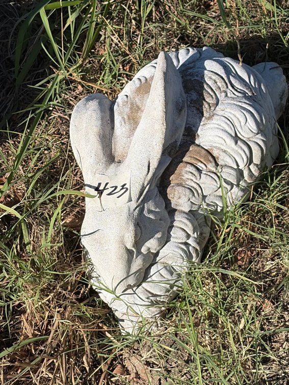 Concrete bunny 13 inches
