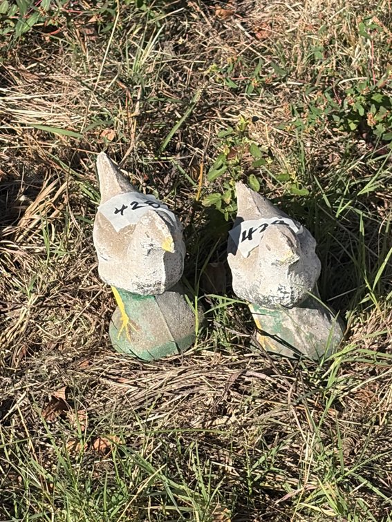 Pair of concrete bullets 6 inches