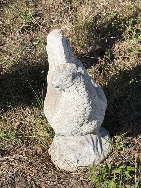 Concrete hand, damaged beak 14 inch