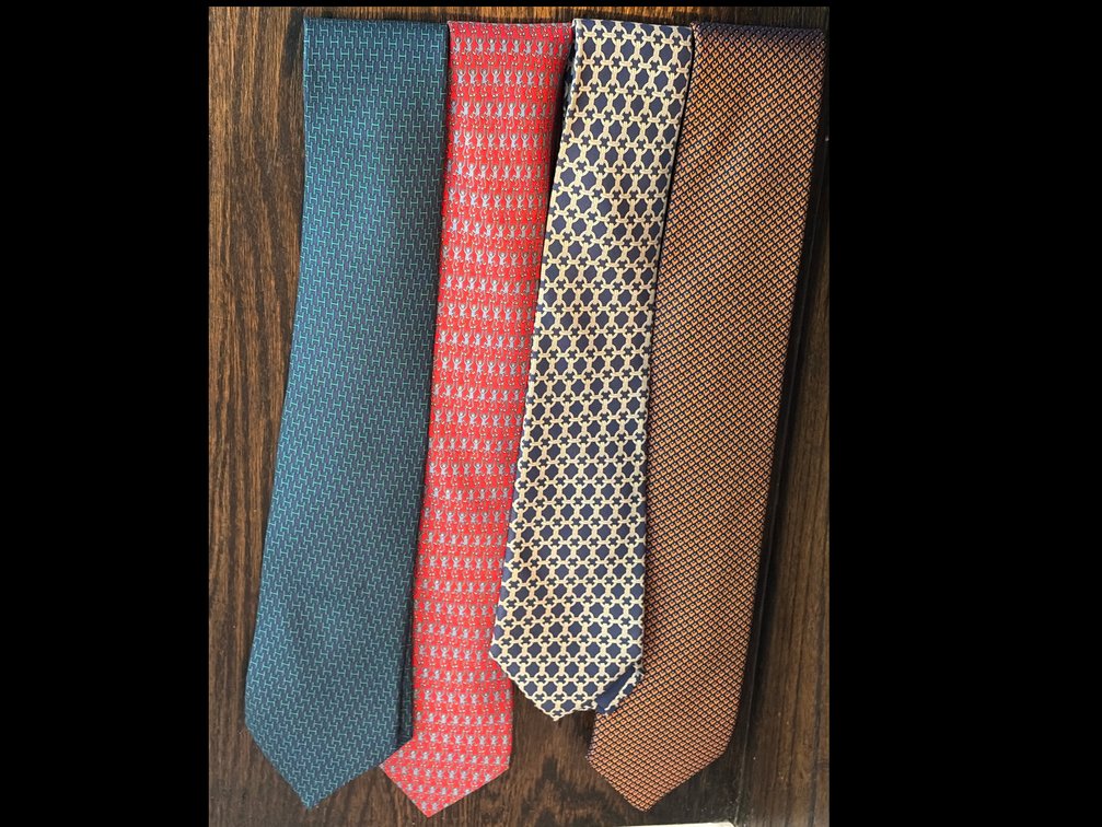 4 Hermes ties