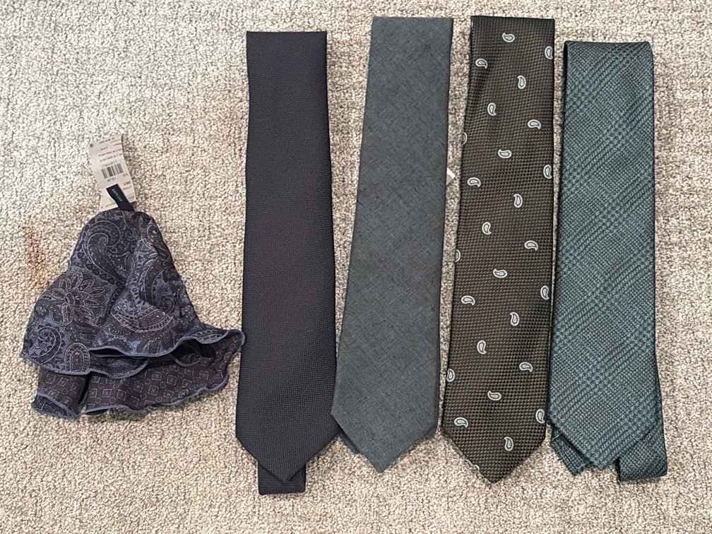 NWT Geoff Nicholson ties and pocket square