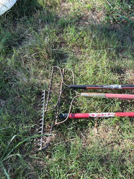 3- garden rakes