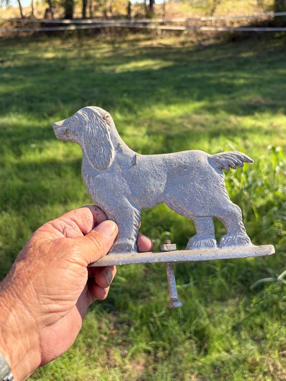 Vintage galvanized post gate decorative topper