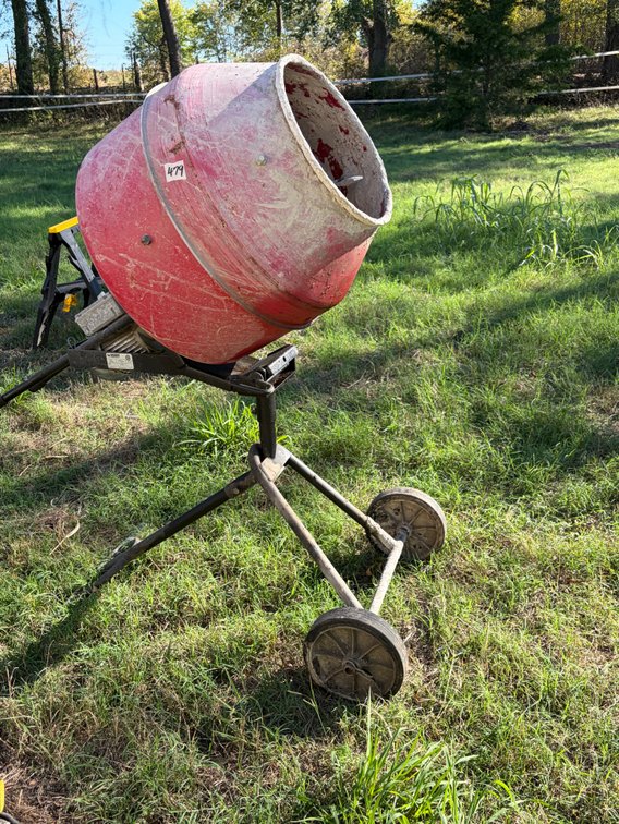 Husky portable electric cement mixer