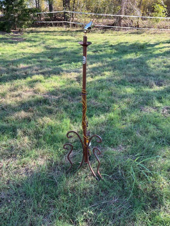 Vintage ornamental, iron floor lamp
