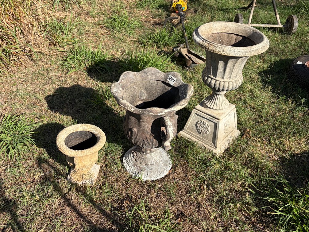 Greco Roman style planters