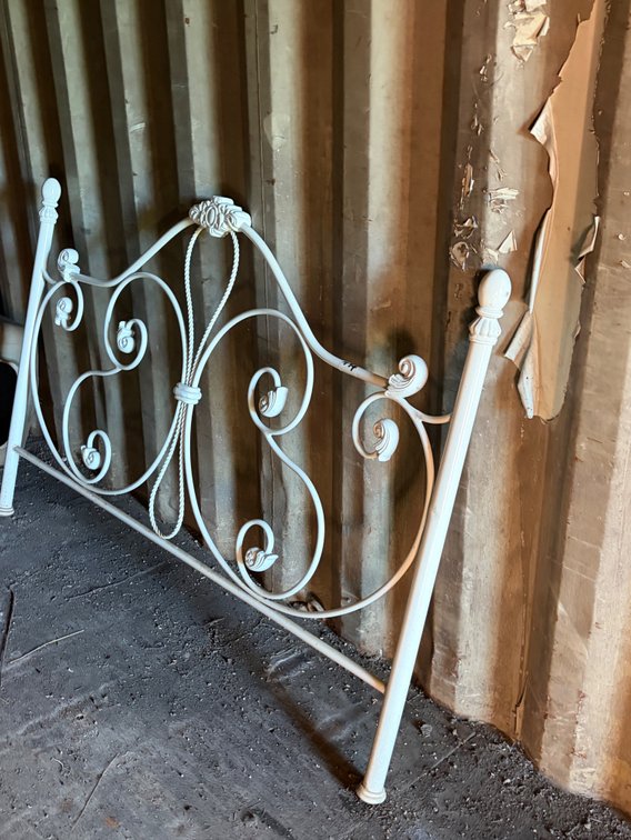 Decorative metal headboard