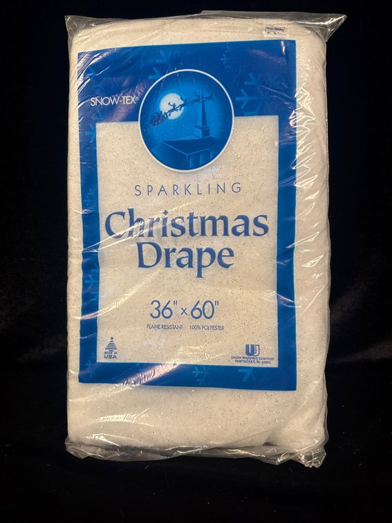 Snow-Tex Sparkling Christmas Drape measuring 36" x 60"