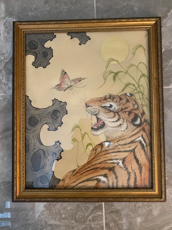 5. Aaron Dor “16”x 20” watercolor, gold leaf Austin, Tx IG:@aarondortattoo